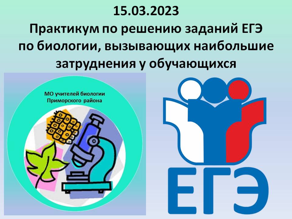 Практикум по решению заданий ЕГЭ по биологии, вызывающих наибольшие затруднения у обучающихся (линии: 23,24,28,29).