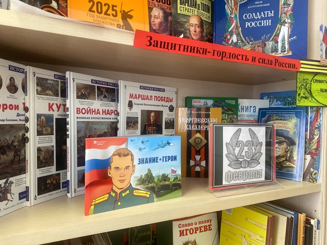 Книжные выставки, посвященные Году защитника Отечества.